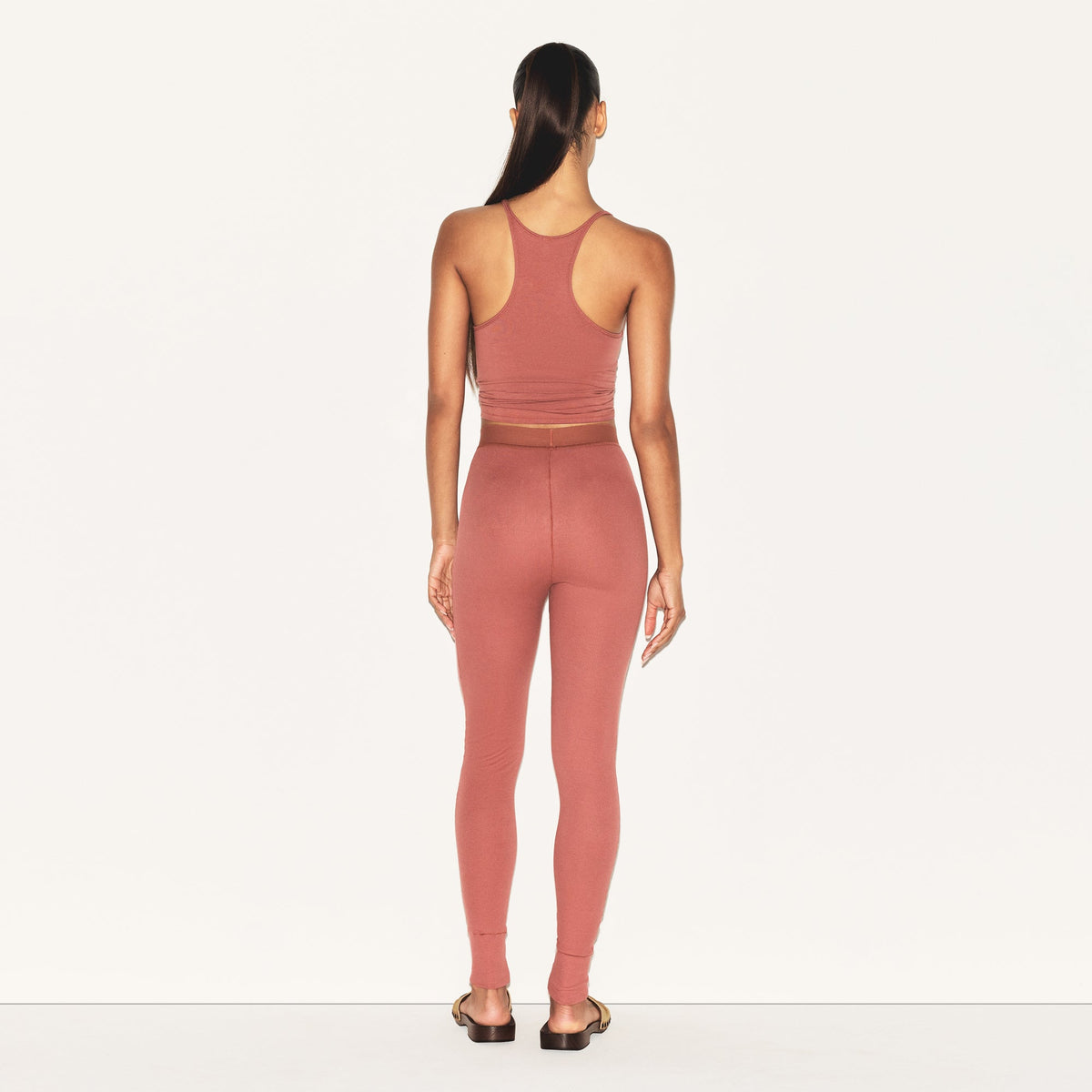 COTTON RIB LEGGING | REDWOOD