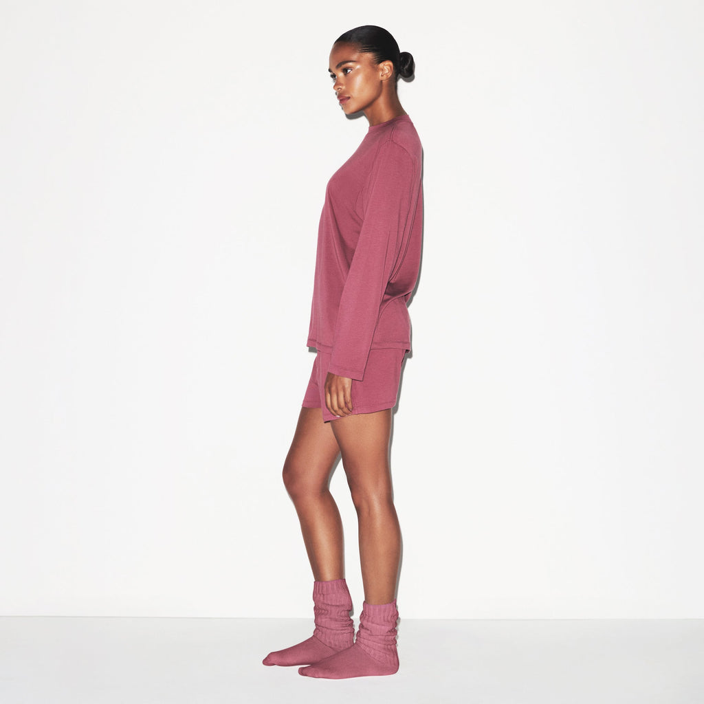 BOYFRIEND LONG SLEEVE T-SHIRT | BEET