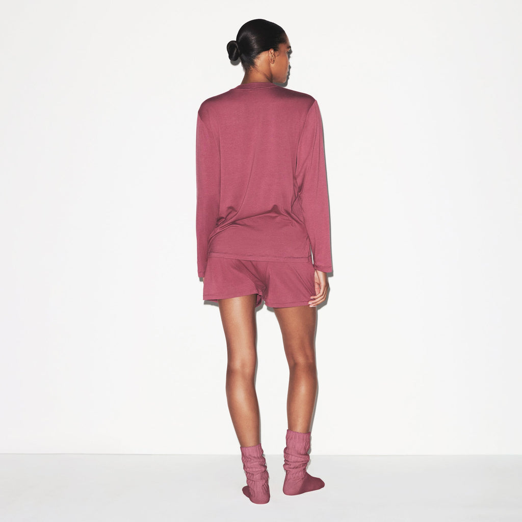 BOYFRIEND LONG SLEEVE T-SHIRT | BEET