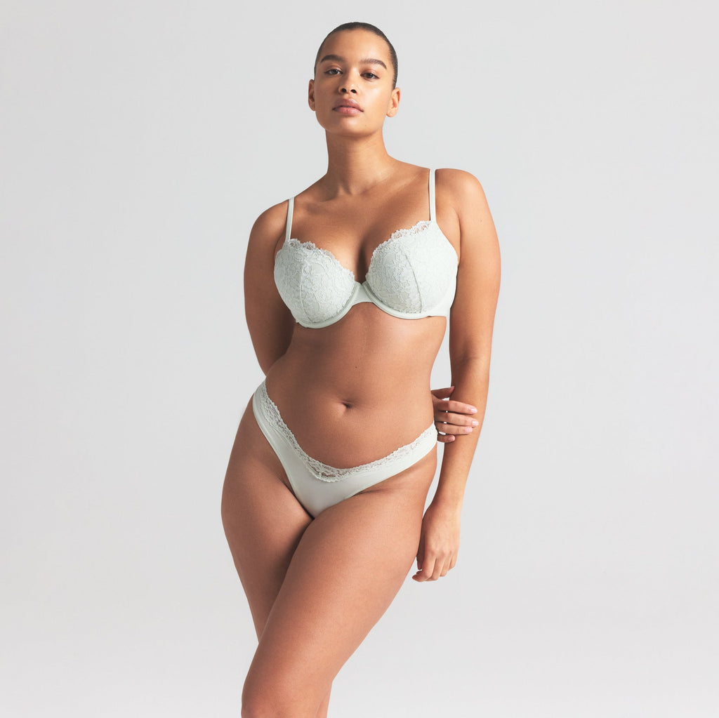 FITS EVERYBODY LACE PUSH-UP BRA | SPEARMINT