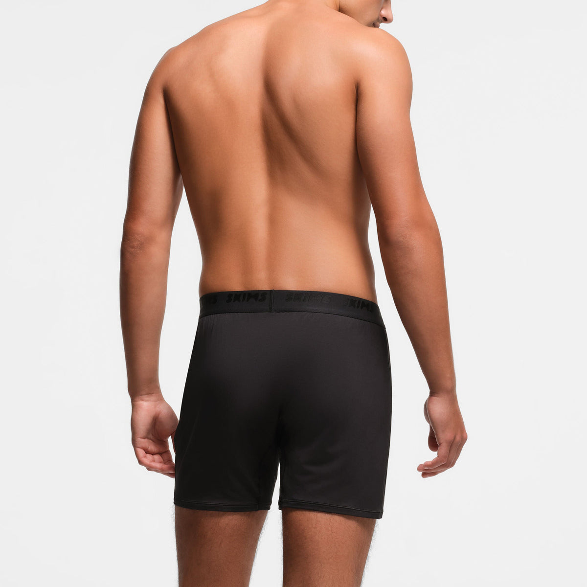 SKIMS STRETCH MENS KNIT BOXER | OBSIDIAN