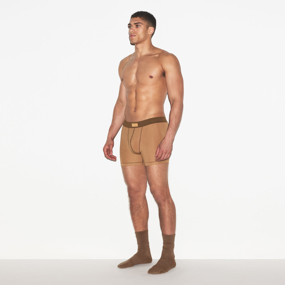 SKIMS COTTON MENS 3" BOXER BRIEF 3-PACK | RUSSET MULTI