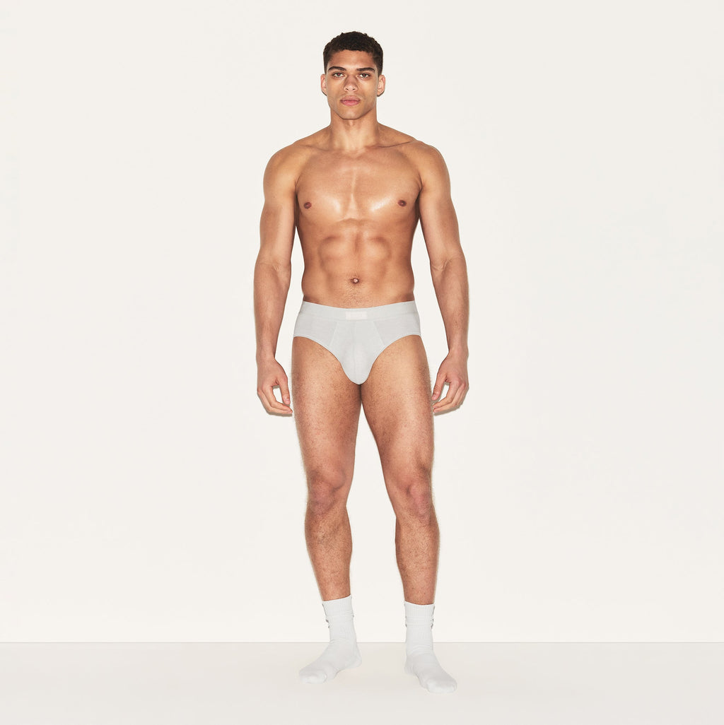 SKIMS COTTON MENS BRIEF 3-PACK | HEATHER MULTI