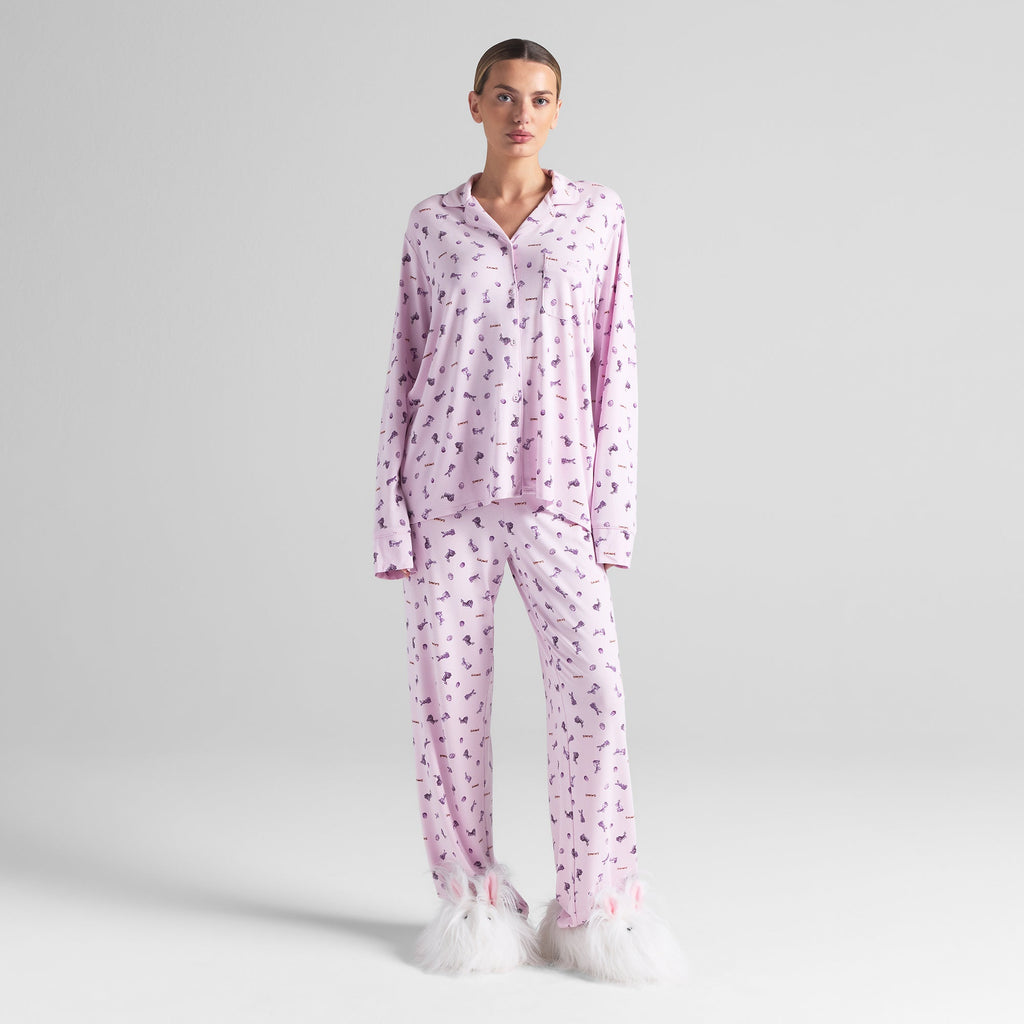 PLUSH BUNNY SLIPPER | MARBLE
