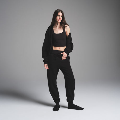 COTTON FLEECE CLASSIC JOGGER | ONYX