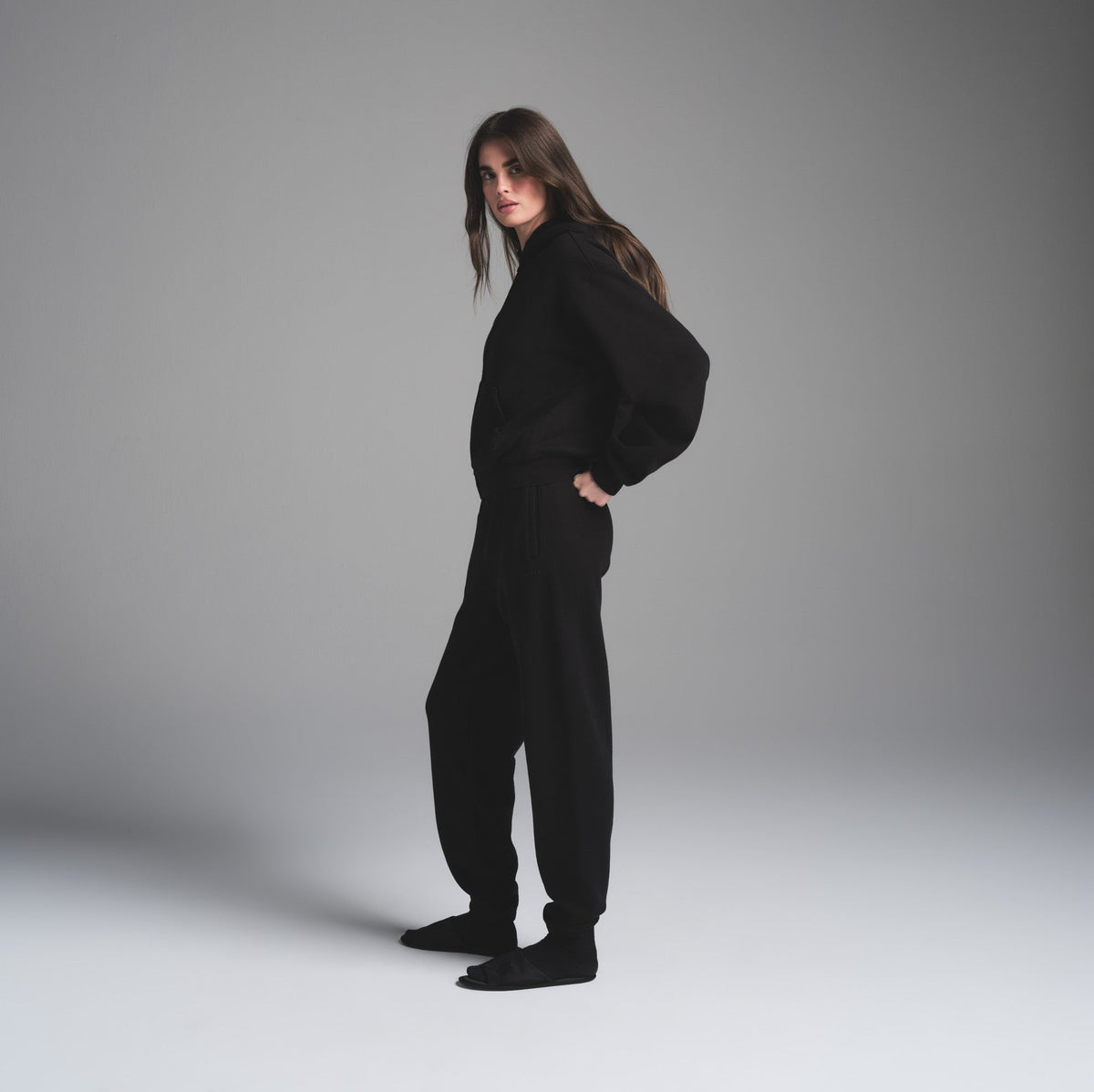 COTTON FLEECE CLASSIC JOGGER | ONYX