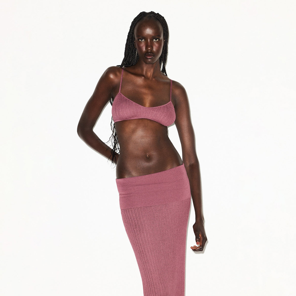 SHEER KNIT BRALETTE | BEET