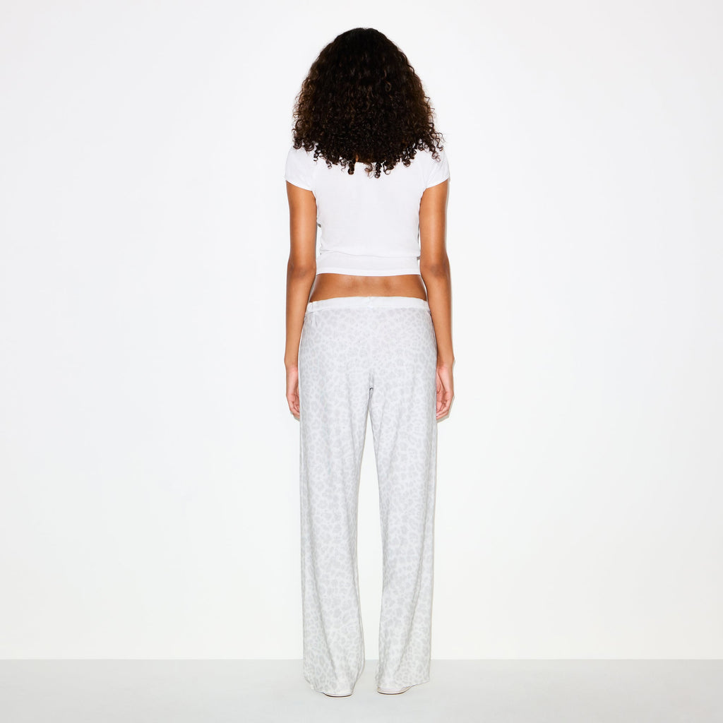 HEAVY POINTELLE STRAIGHT LEG PANT | PACIFIC LEOPARD PRINT