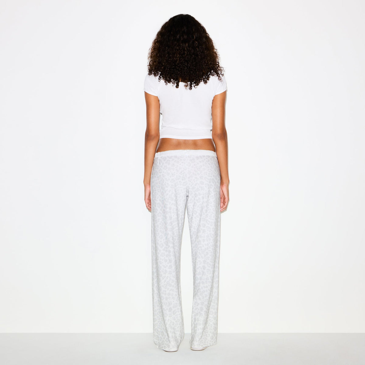 HEAVY POINTELLE STRAIGHT LEG PANT | PACIFIC LEOPARD PRINT