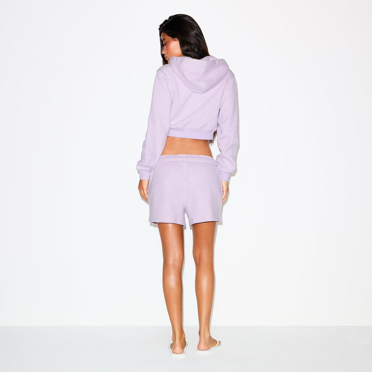COTTON FLEECE CLASSIC SHORT | PURPLE HEATHER