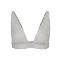 COTTON RIB PLUNGE BRALETTE | LIGHT HEATHER GREY