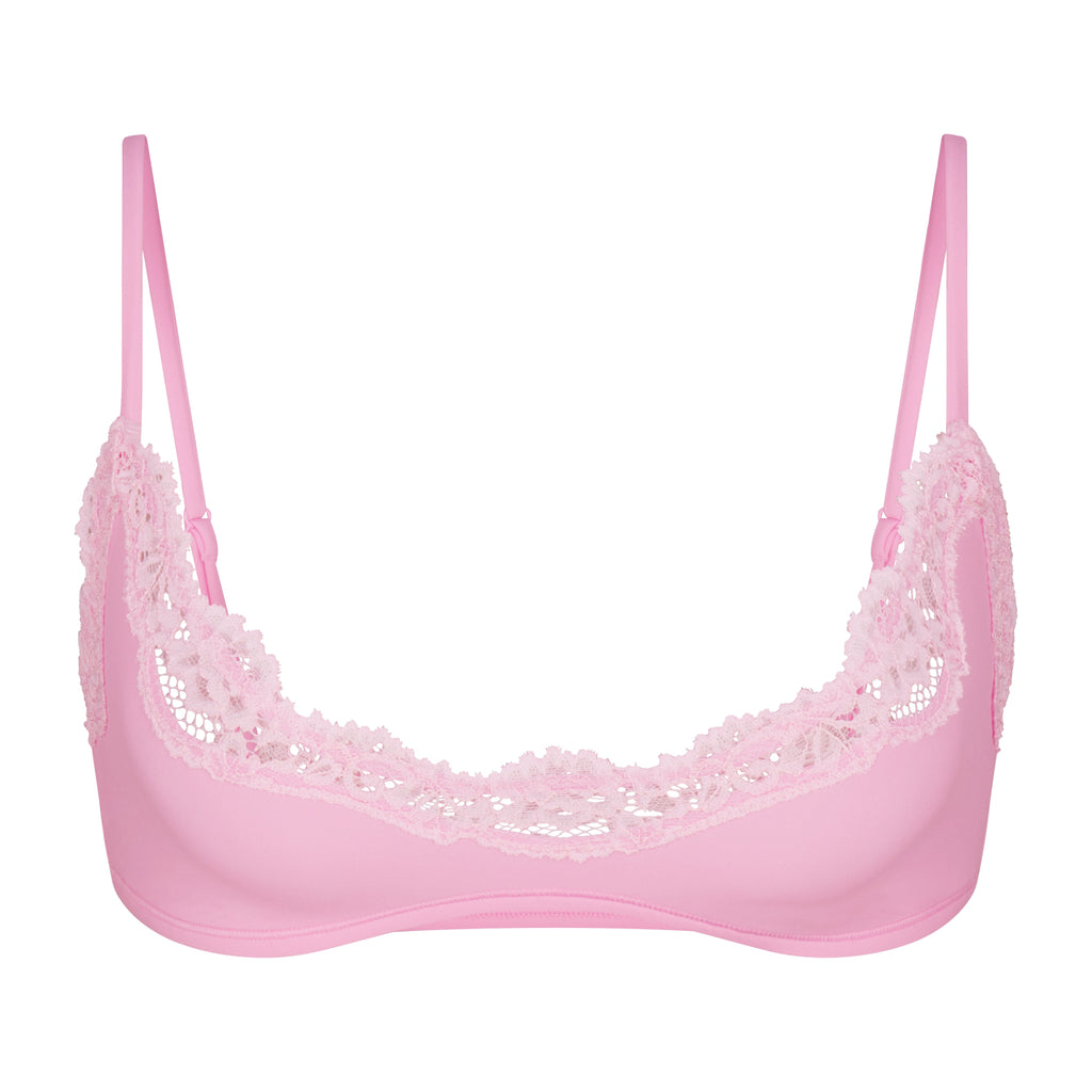 FITS EVERYBODY LACE SCOOP BRALETTE | BUBBLEGUM TONAL