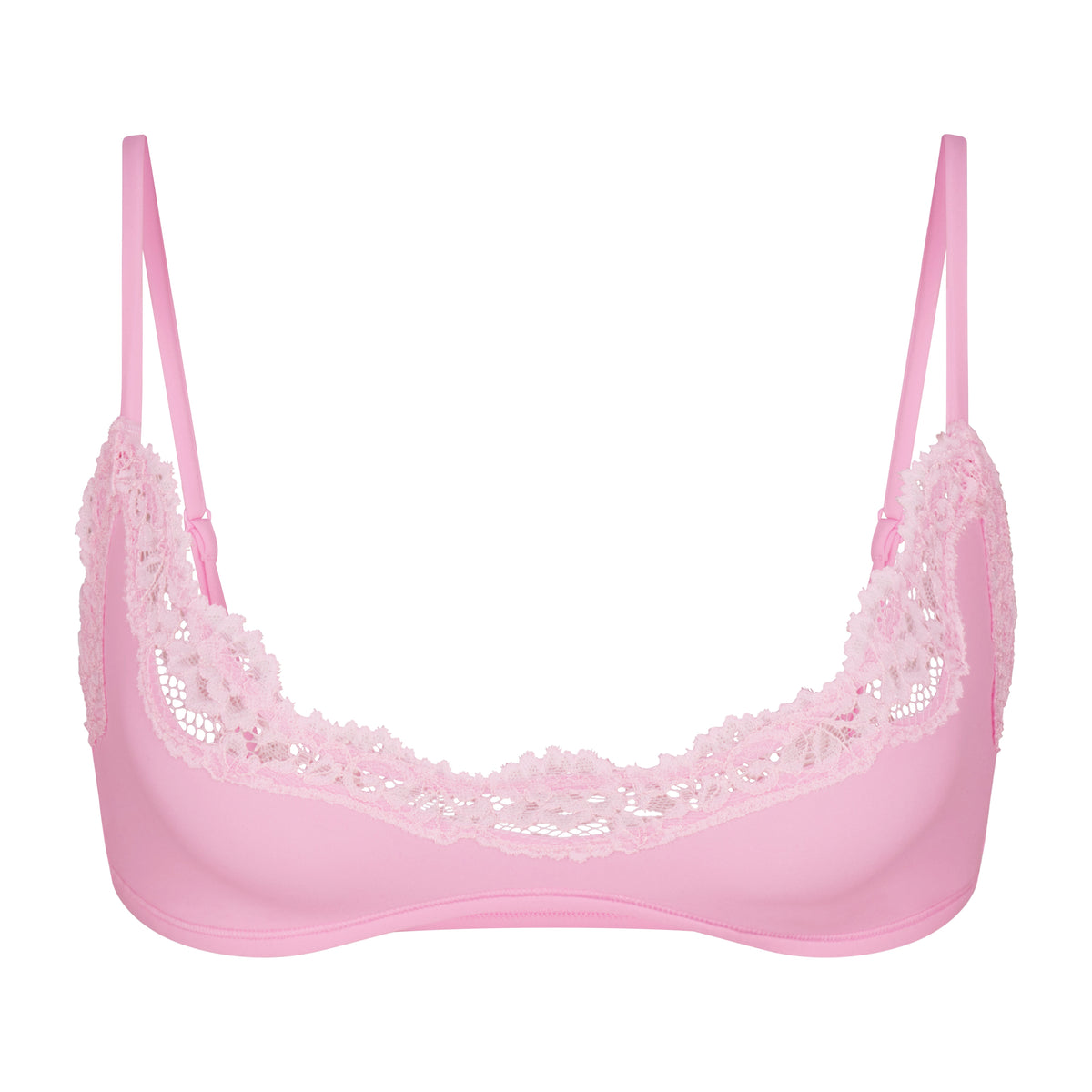 FITS EVERYBODY LACE SCOOP BRALETTE | BUBBLEGUM TONAL