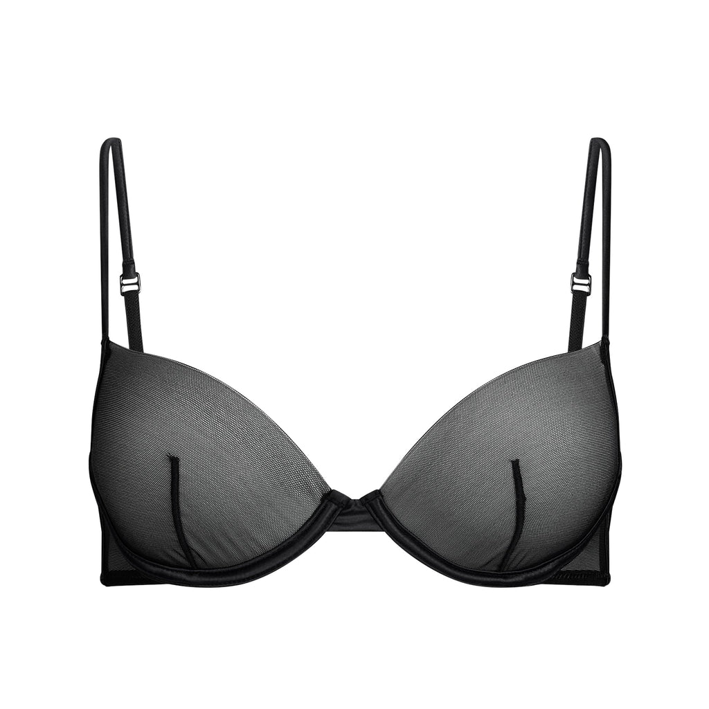 INVISIBLE PLUNGE BRA | OBSIDIAN
