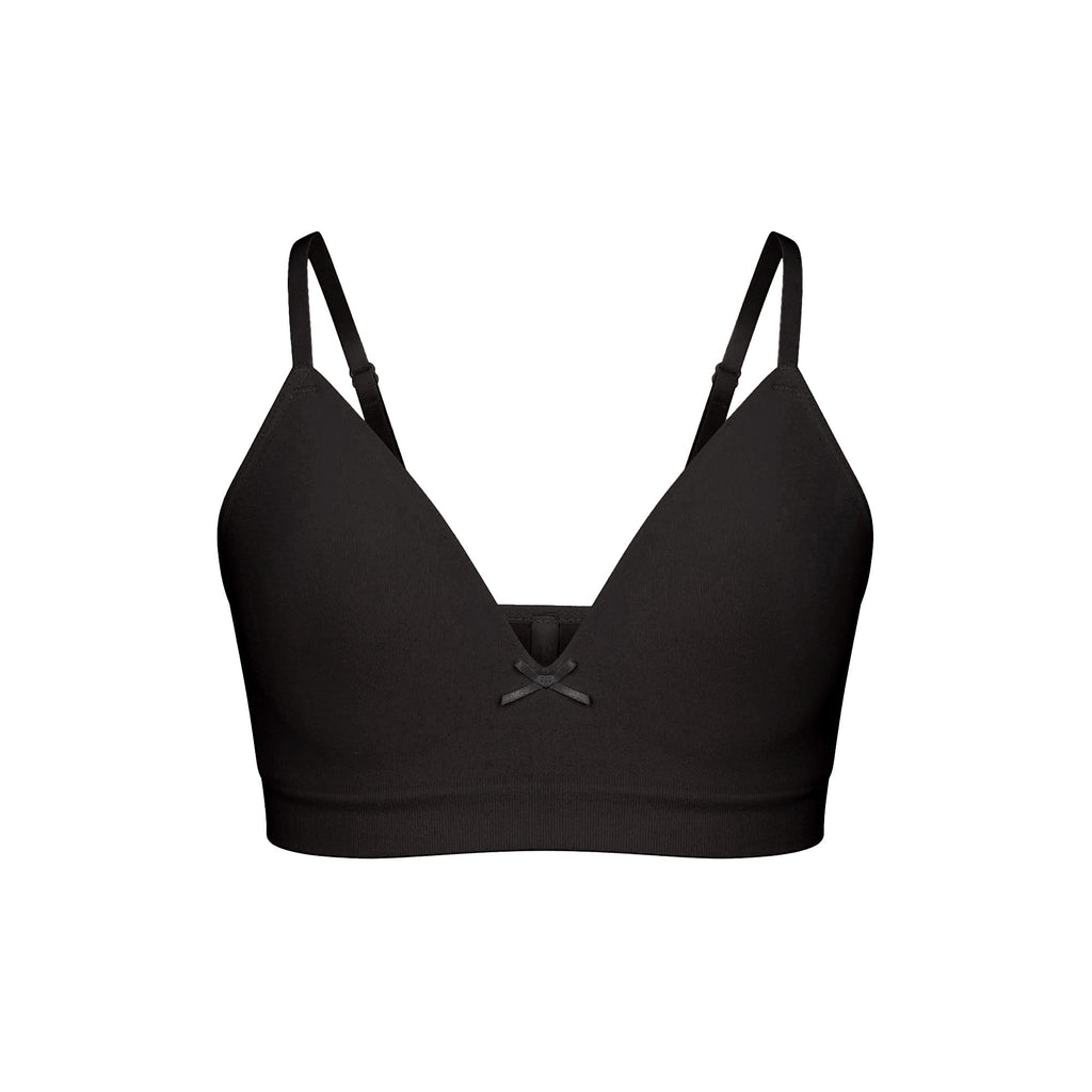COTTON SEAMLESS JUNIORS TRAINING BRA 2-PACK | LIGHT HEATHER GREY AND SOOT
