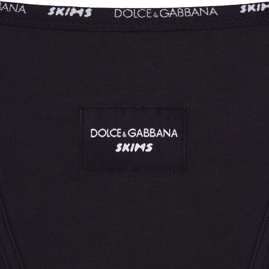 DOLCE&GABBANA X SKIMS COTTON JERSEY BOXER | ONYX