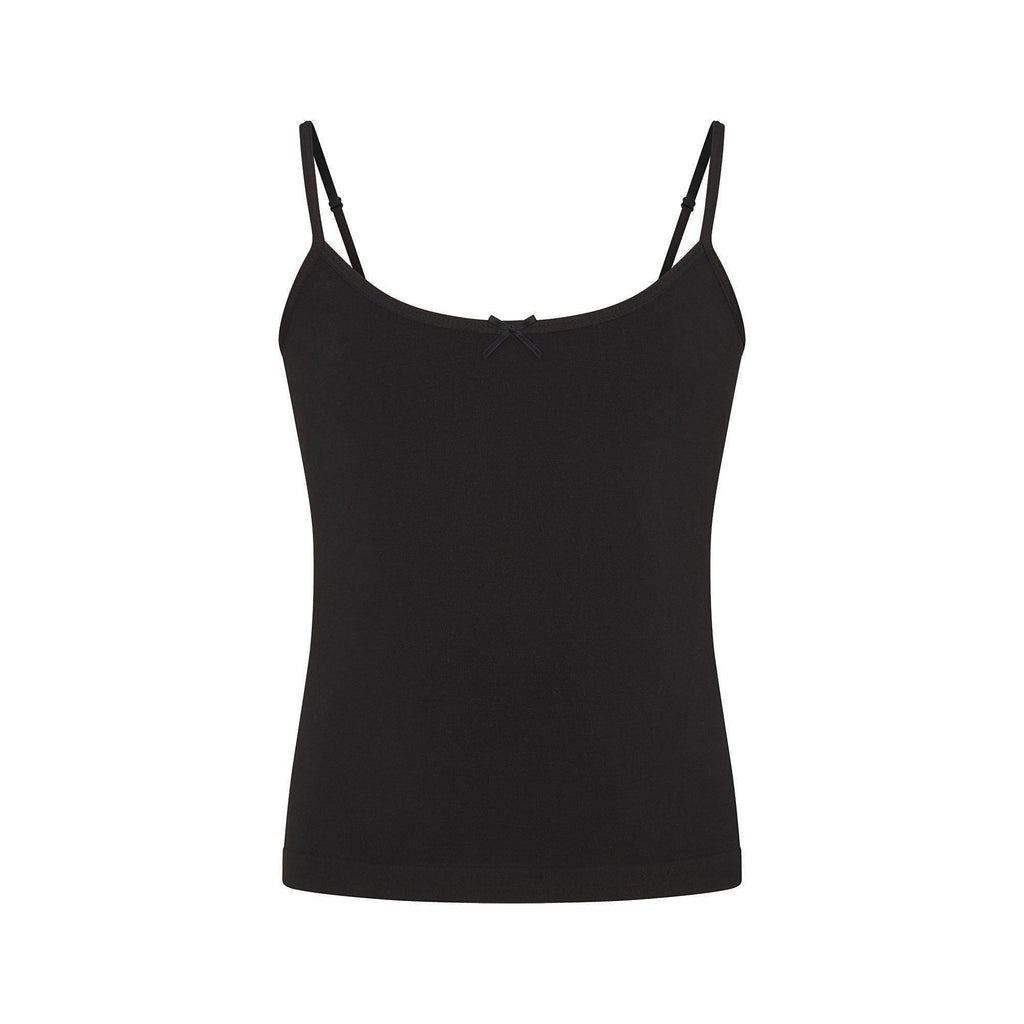 COTTON SEAMLESS JUNIORS CAMI 2-PACK | LIGHT HEATHER GREY AND SOOT