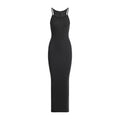 COTTON RIB LONG CAMI DRESS | SOOT
