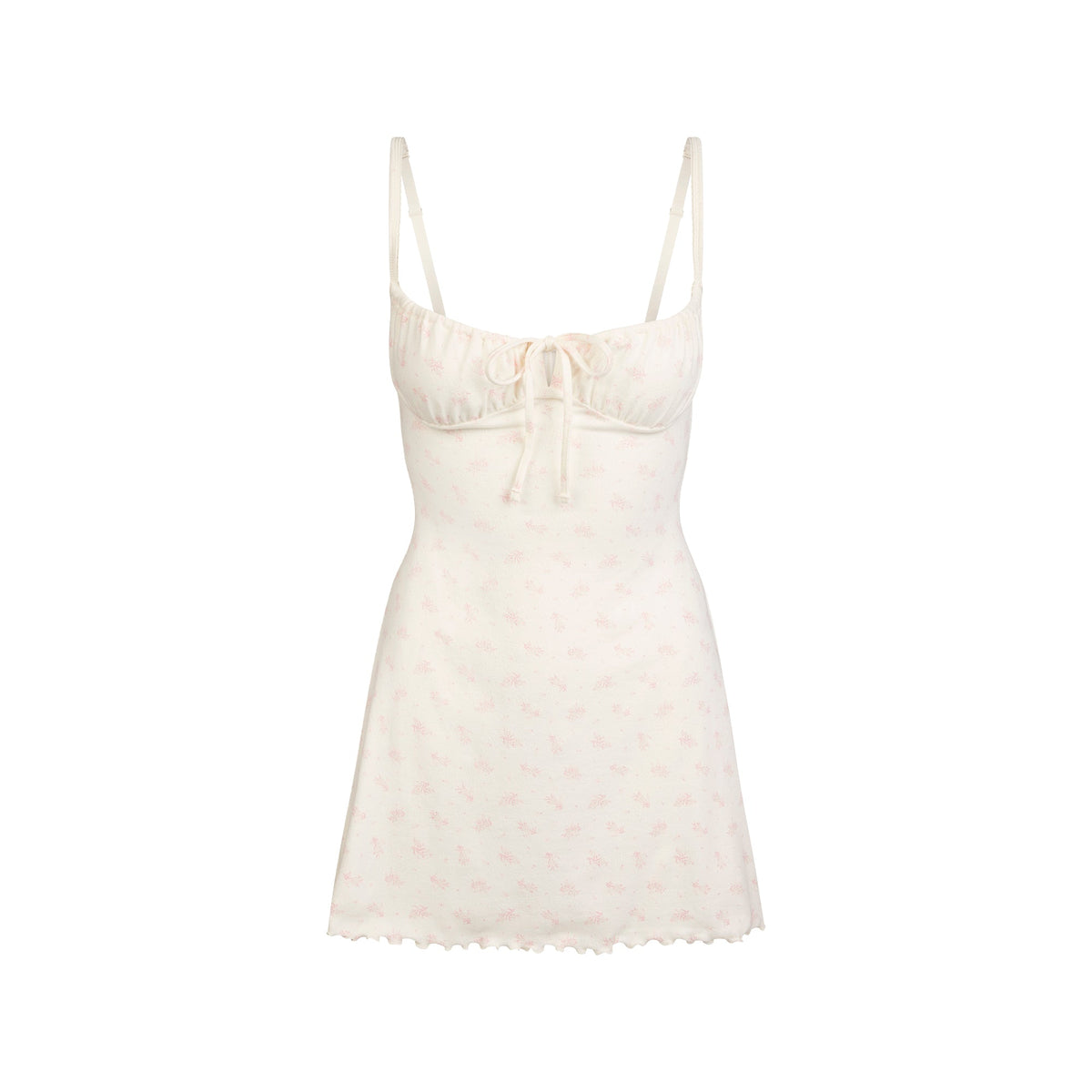 LOGO POINTELLE MINI DRESS | MARBLE HALITE FLORAL PRINT