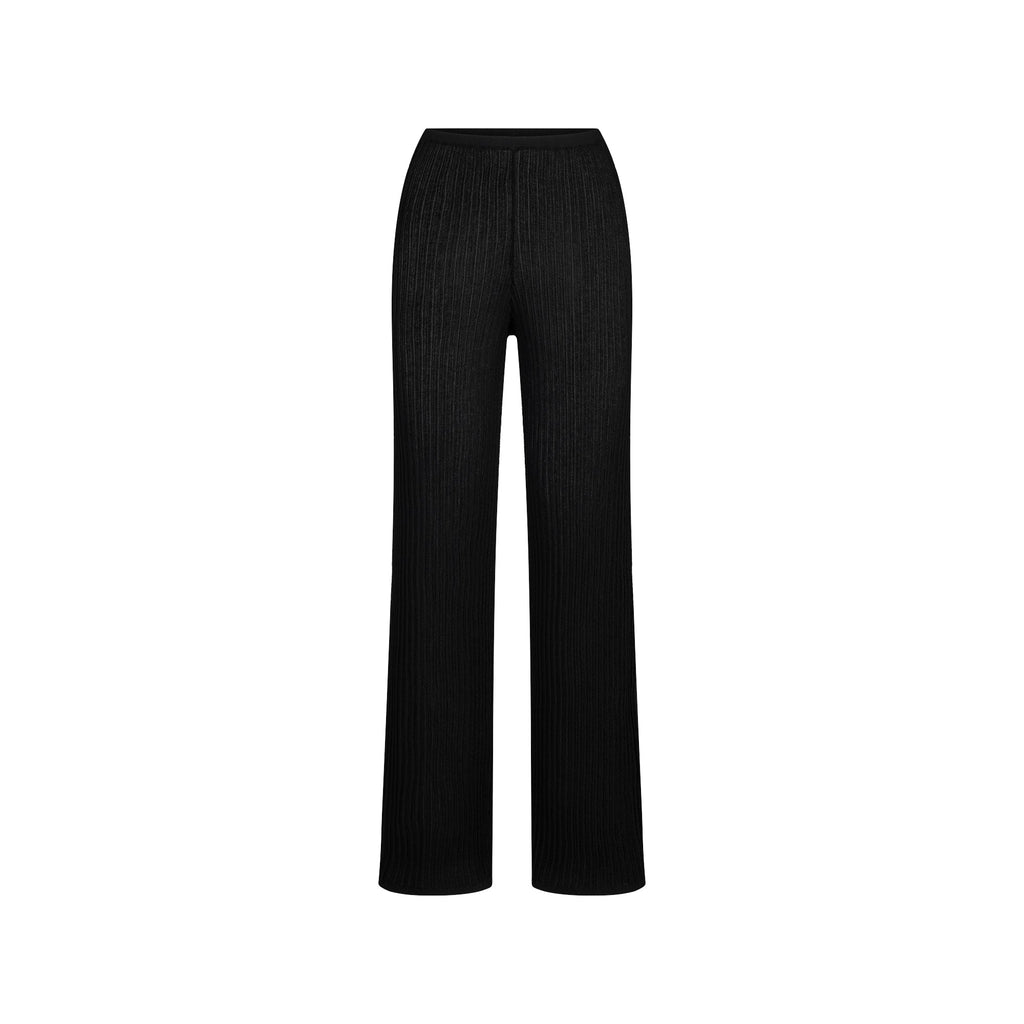 SHEER KNIT STRAIGHT LEG PANT | ONYX