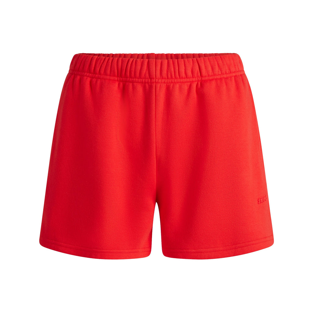 COTTON FLEECE CLASSIC SHORT | RUBY