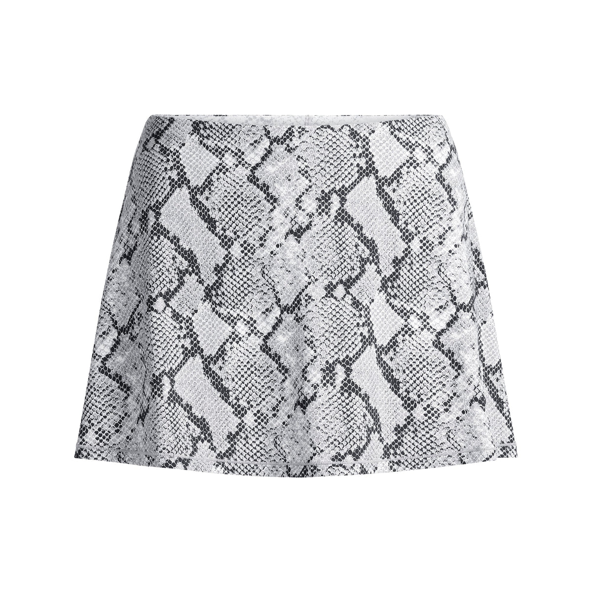 CLING MATTE SKORT | CHROME SNAKESKIN PRINT