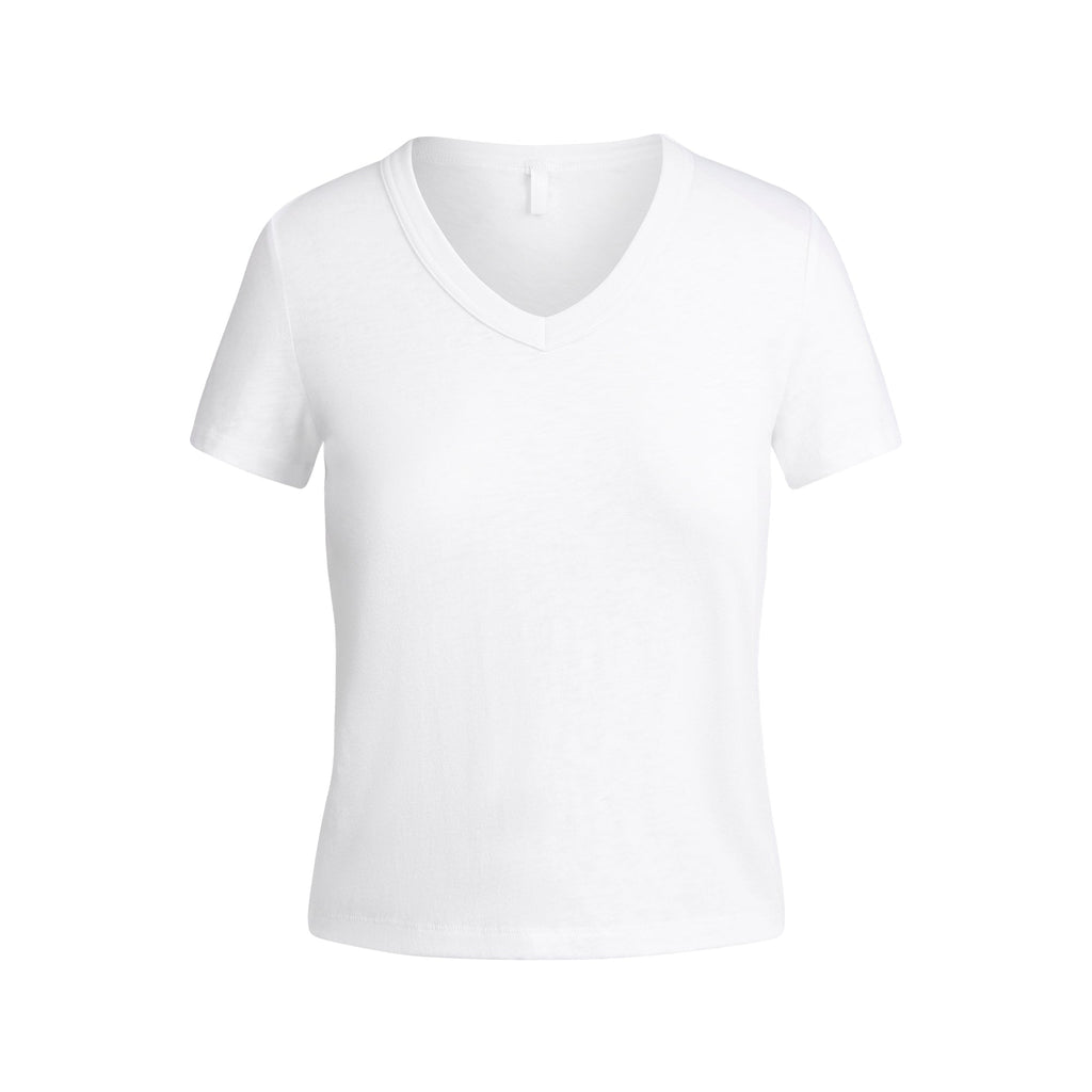 WORN IN JERSEY BABY V NECK TEE | SNOW