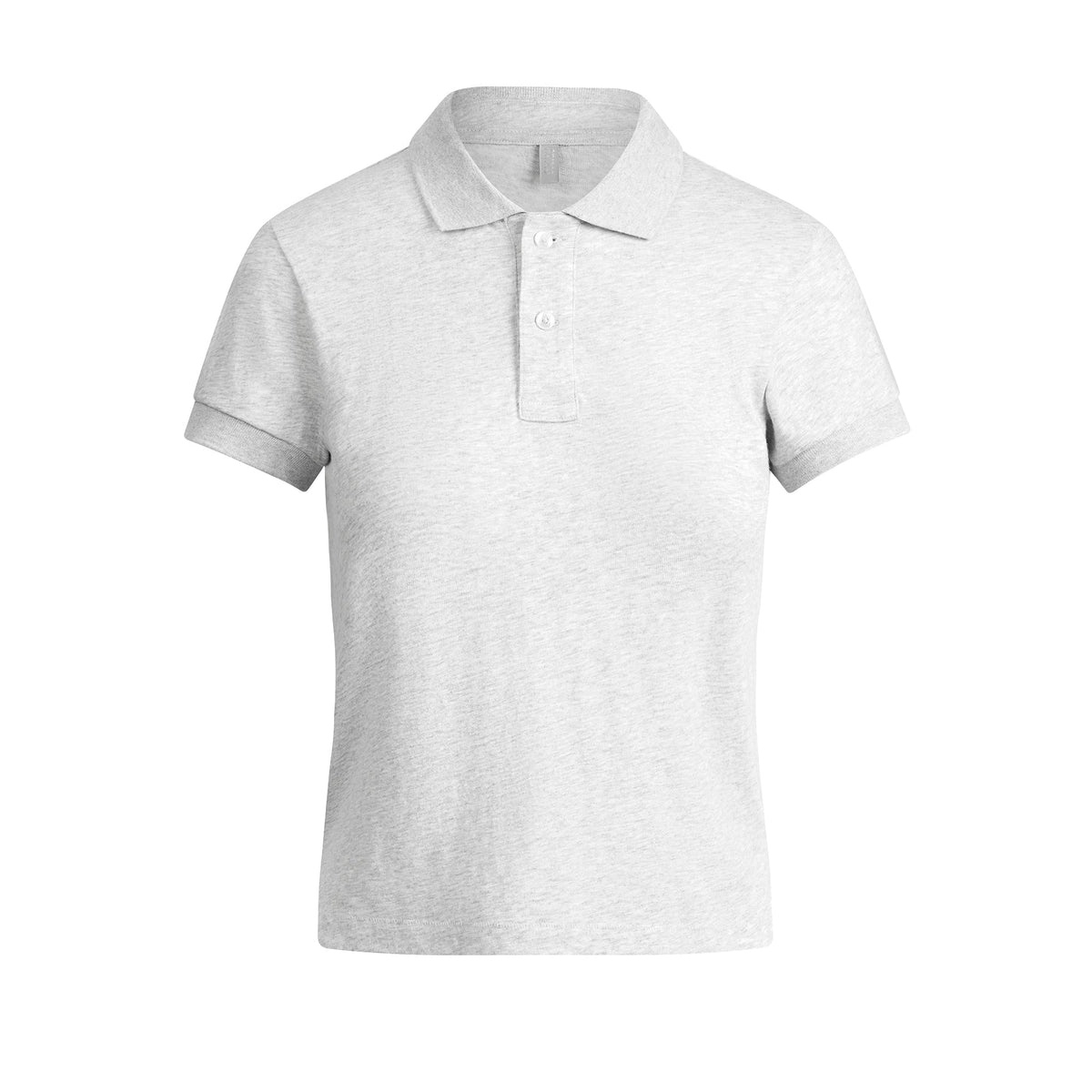 WORN IN JERSEY POLO BABY TEE | LIGHT HEATHER GREY
