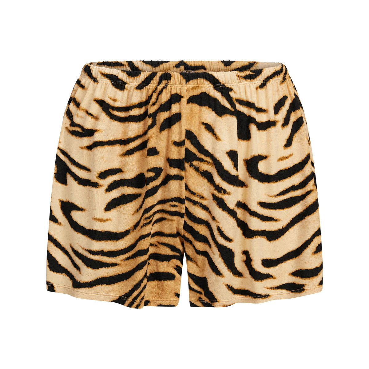 SKIMS SLEEP SHORT SLEEVE BUTTON UP SET | BRONZE TIGER PRINT
