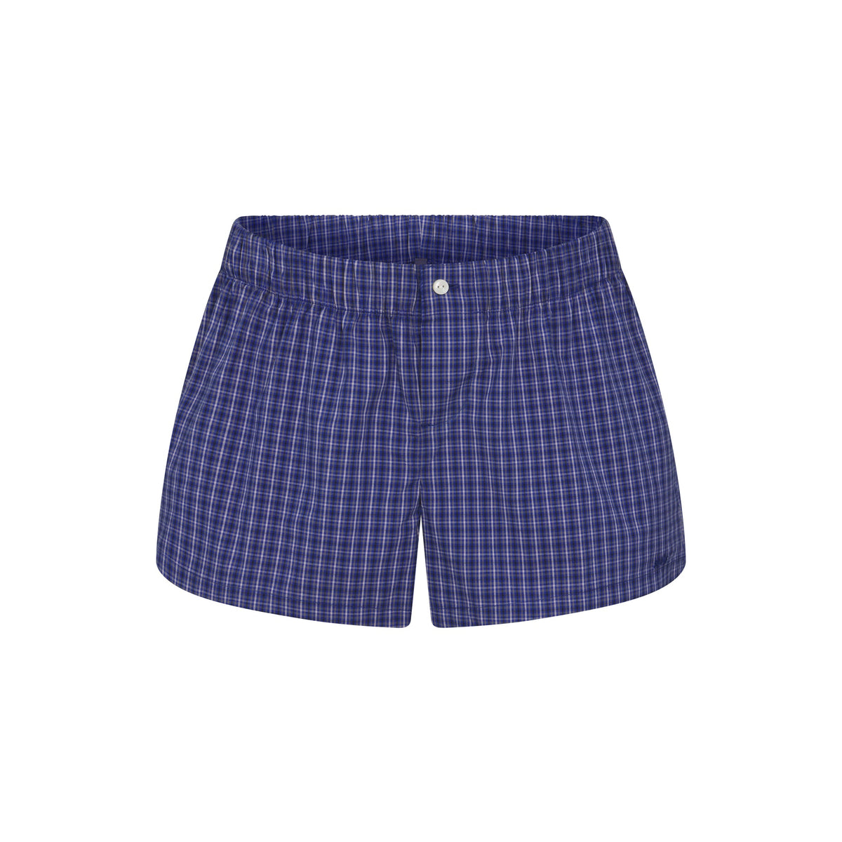 COTTON POPLIN BOXER SLEEP SET | NAVY CHECK