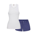COTTON POPLIN BOXER SLEEP SET | NAVY CHECK