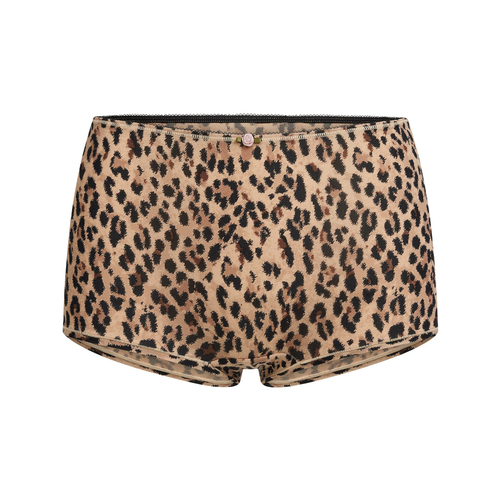 FITS EVERYBODY PICOT CAMI AND BOY SHORT SET | SIENNA JAGUAR PRINT