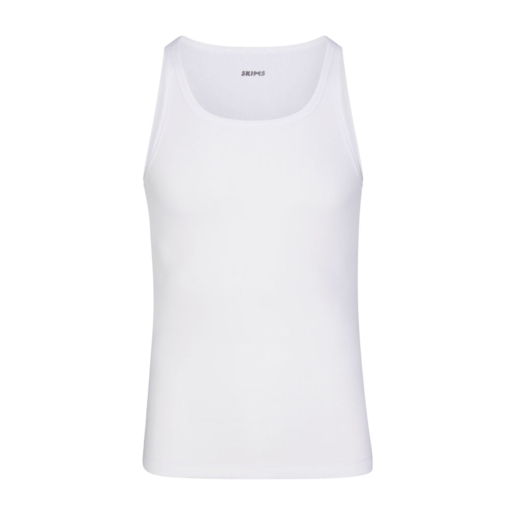 SKIMS COTTON MENS RIB TANK 3-PACK | CHALK