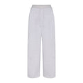 COTTON FLEECE OVERSIZED DOUBLE WAISTBAND PANT | LIGHT HEATHER GREY