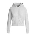 COTTON JERSEY ZIP UP HOODIE | LIGHT HEATHER GREY