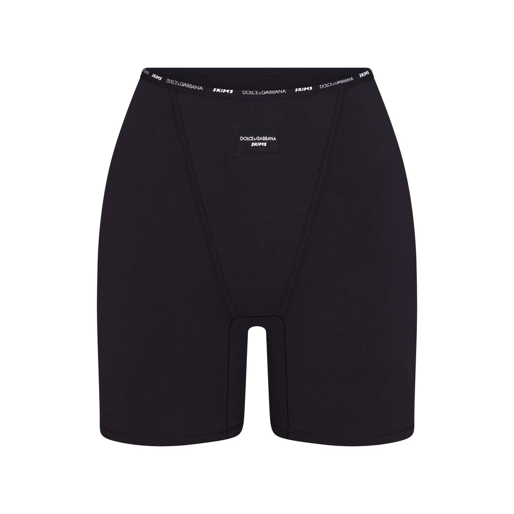 DOLCE&GABBANA X SKIMS COTTON JERSEY BOXER | ONYX