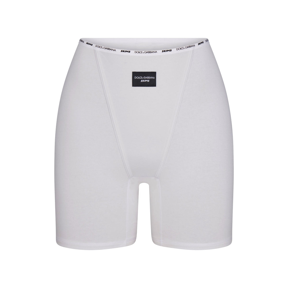 DOLCE&GABBANA X SKIMS COTTON JERSEY BOXER | SNOW