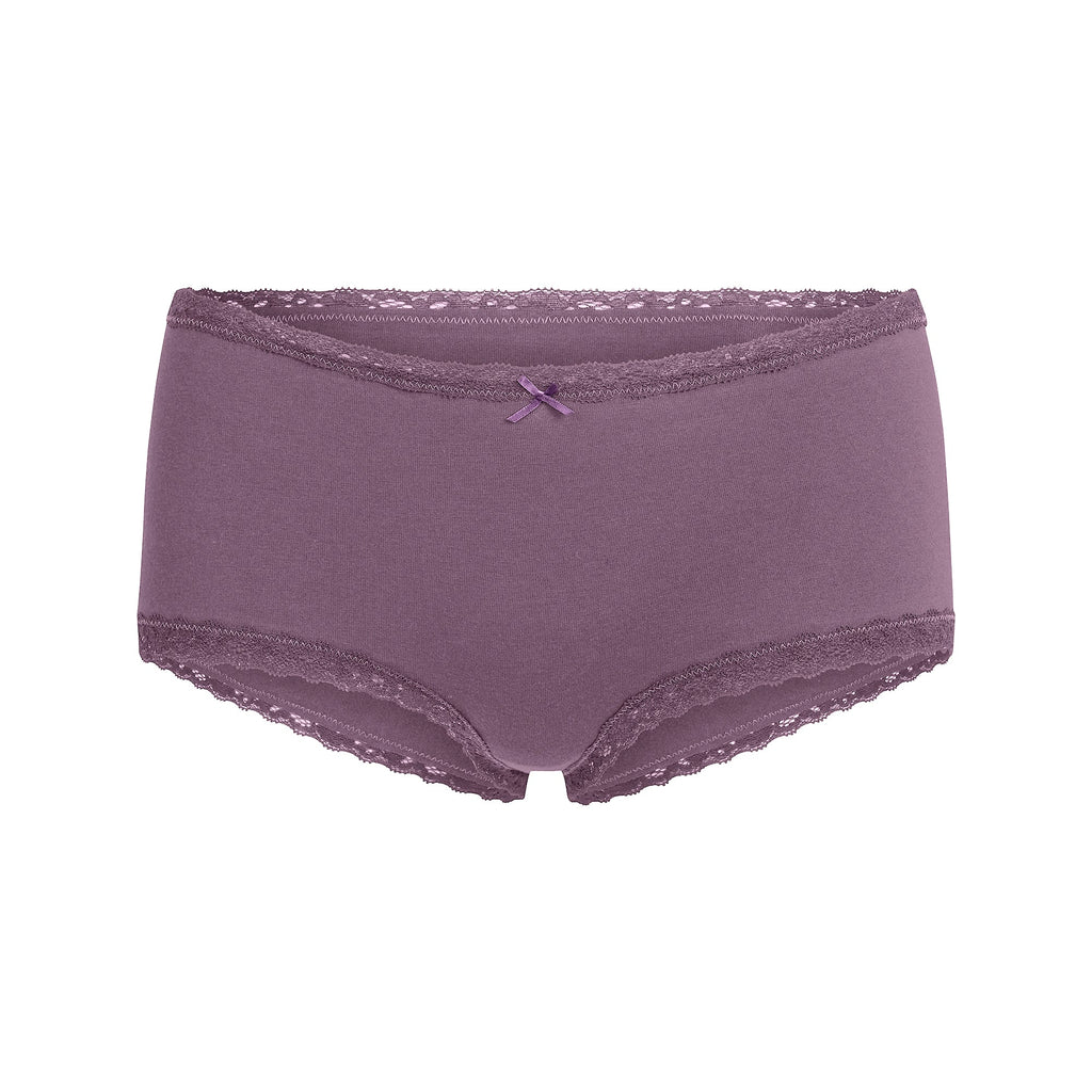 LIGHTWEIGHT COTTON LACE BOY SHORT | FIG TONAL