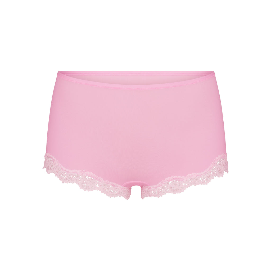 FITS EVERYBODY LACE BOY SHORT | BUBBLEGUM TONAL