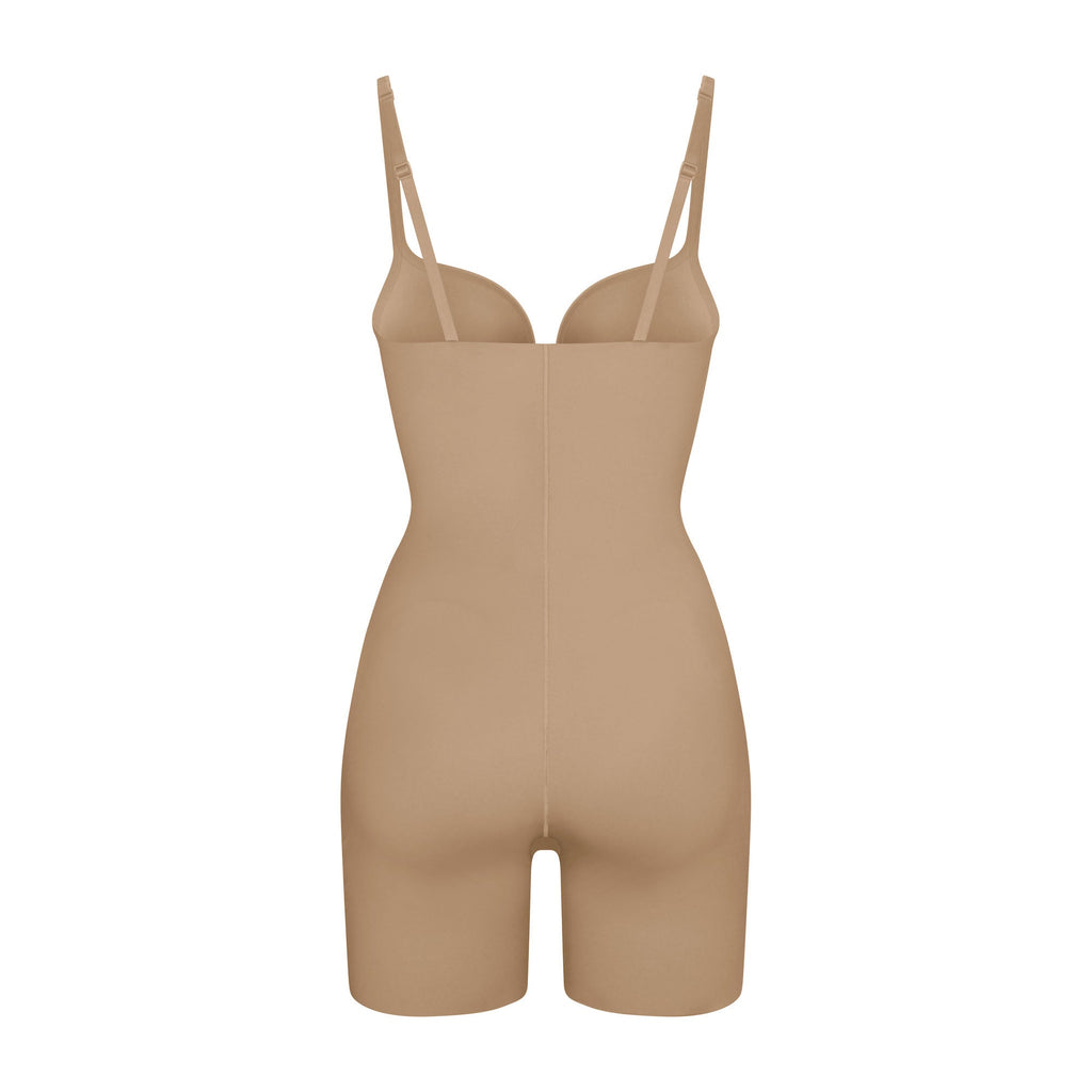 SKIMS ULTIMATE BODY PUSH-UP BUTT ENHANCING PADDED MID THIGH BODYSUIT | CLAY