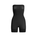 SHEER SEAMLESS STRAPLESS SHORTIE BODYSUIT | ONYX