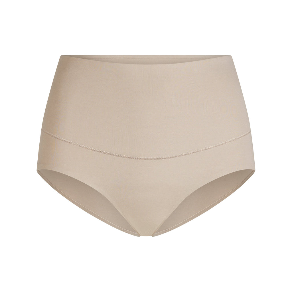 COTTON SHAPEWEAR HIGH-WAISTED BRIEF | LINEN
