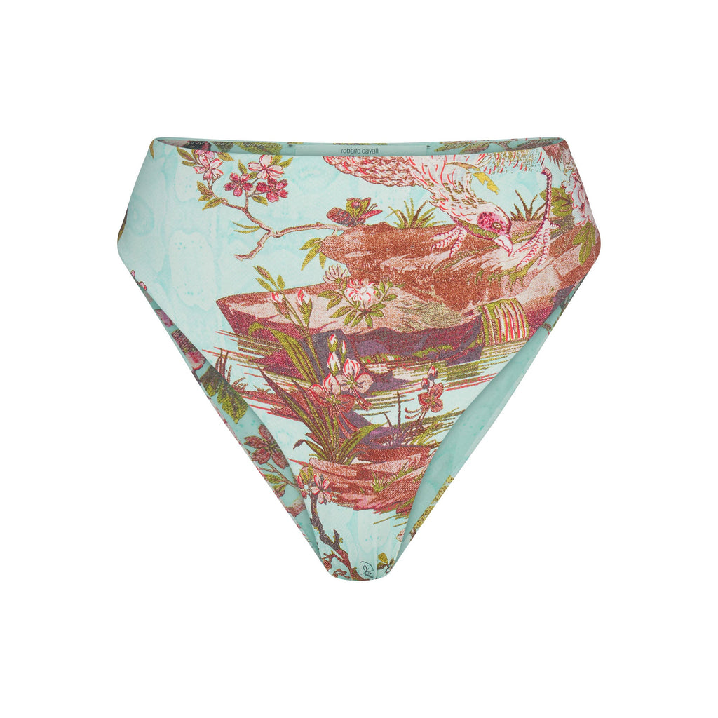 ROBERTO CAVALLI X SKIMS HIGH-WAISTED BIKINI BOTTOM | FAGIANELLA PRINT