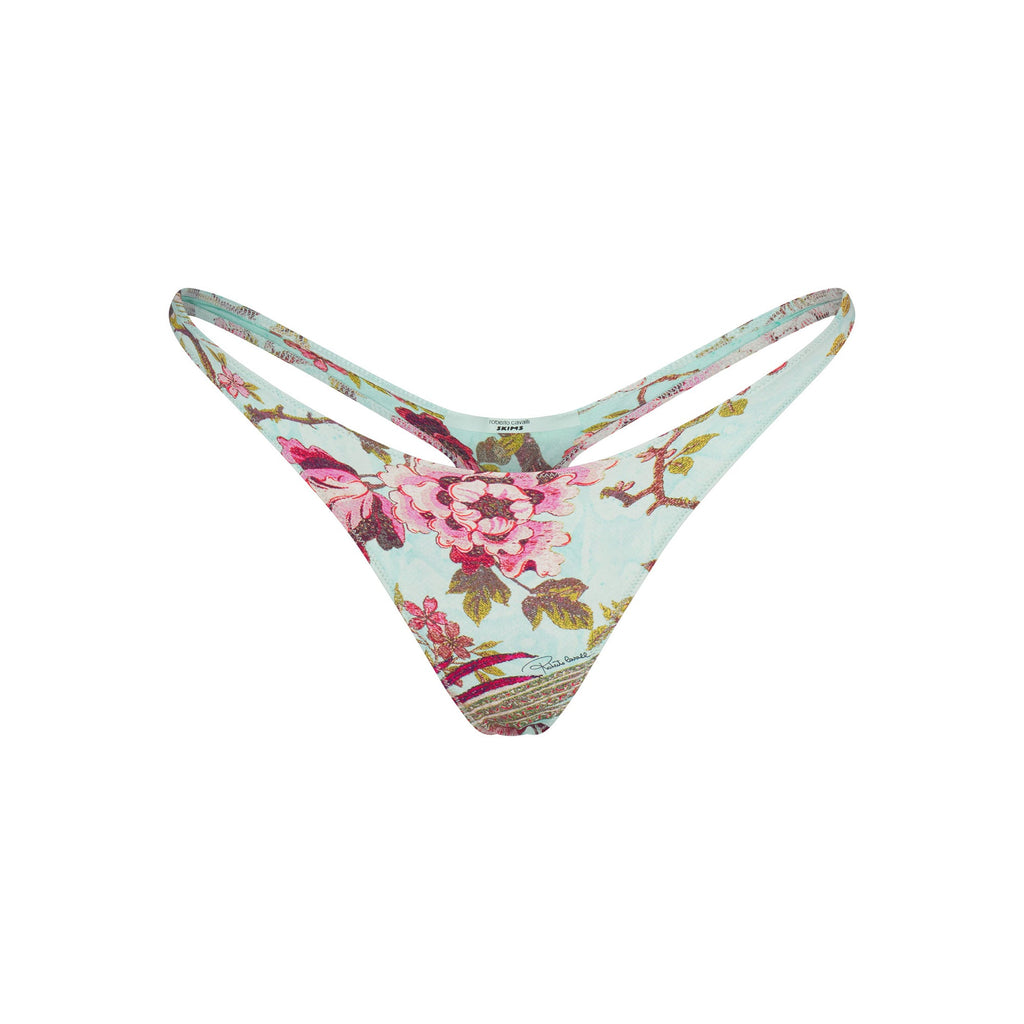 ROBERTO CAVALLI X SKIMS THONG BIKINI BOTTOM | FAGIANELLA PRINT