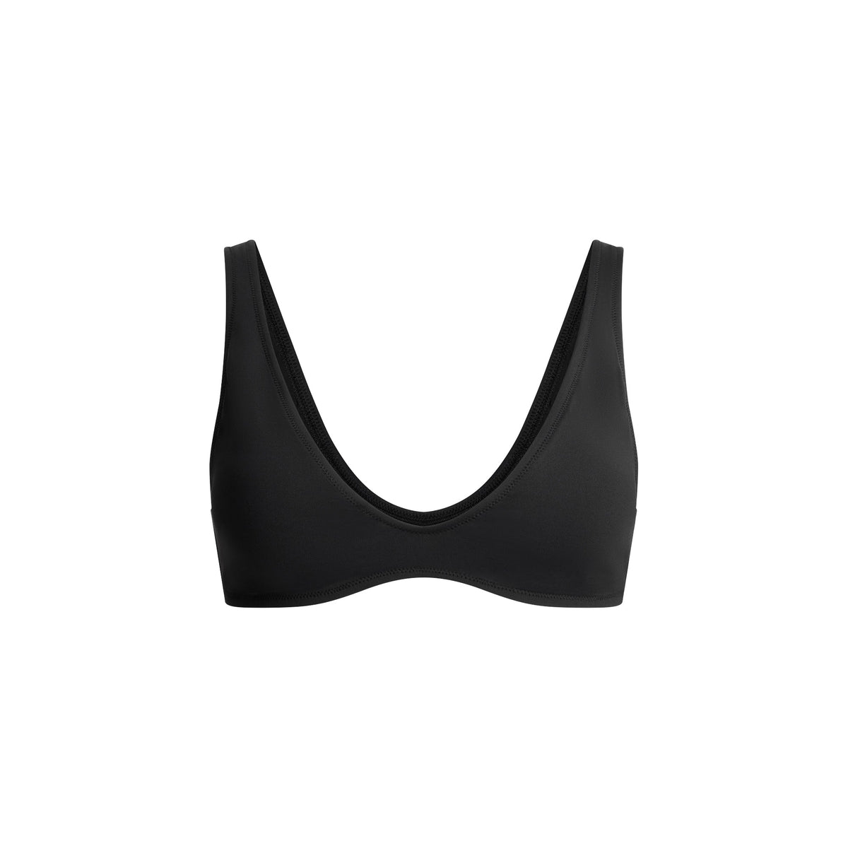 SIGNATURE SWIM PLUNGE BIKINI TOP | ONYX