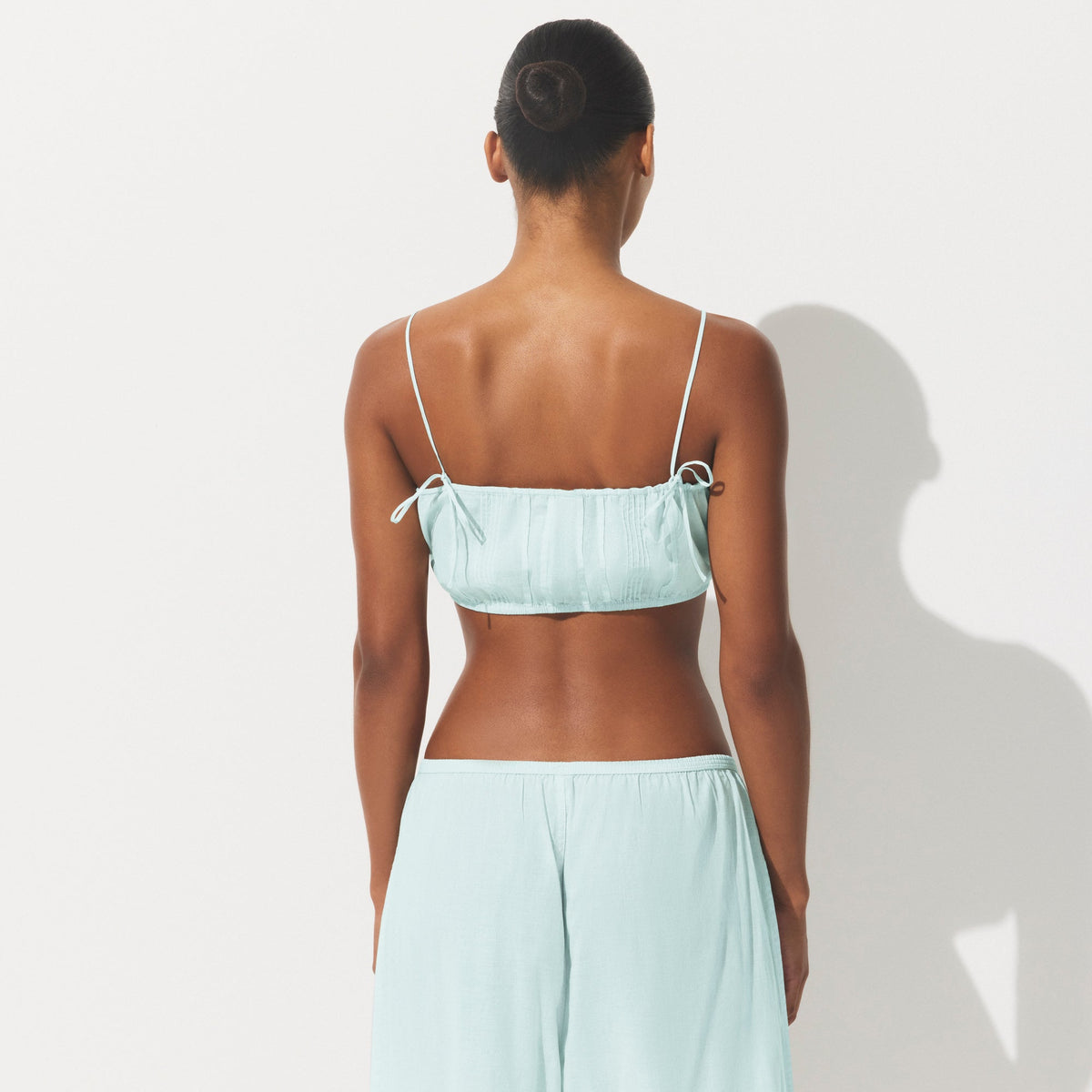 COTTON VOILE SUPER CROPPED CAMI | FROST