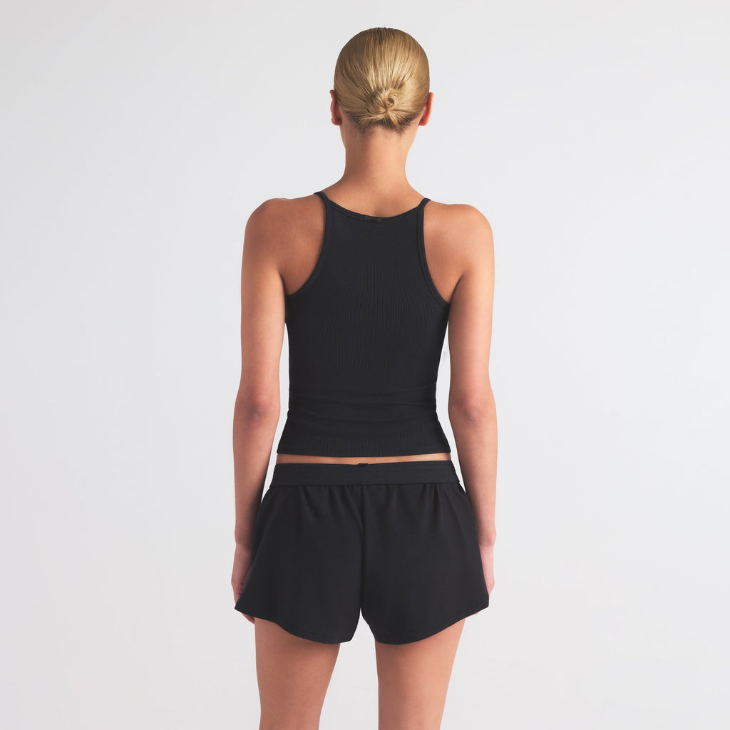 COTTON RIB LONG CAMI | SOOT