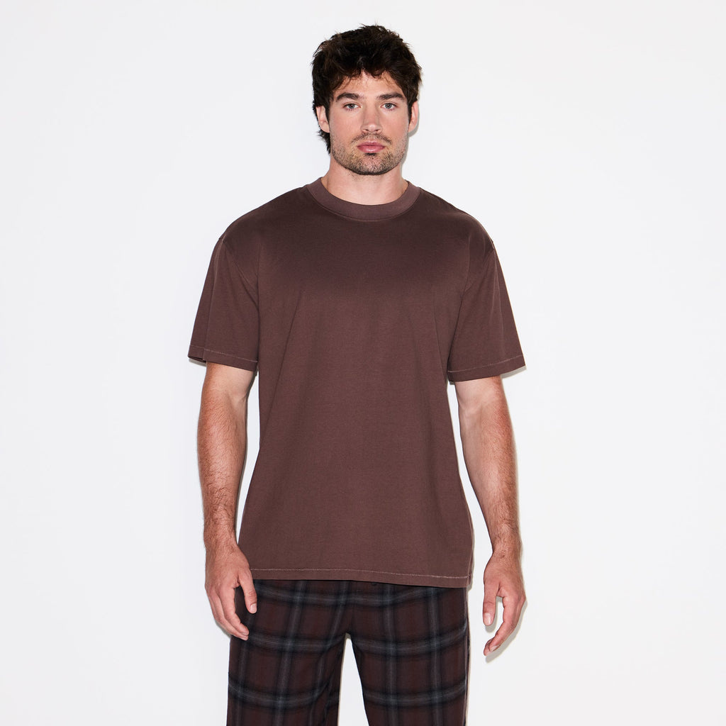HEAVYWEIGHT COTTON MENS RELAXED T-SHIRT | DARK AMETHYST