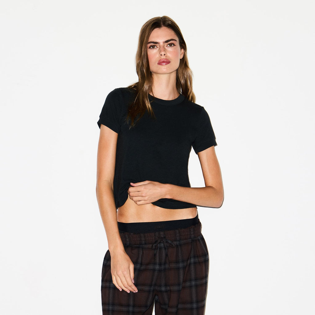 WORN IN JERSEY BABY TEE | ONYX