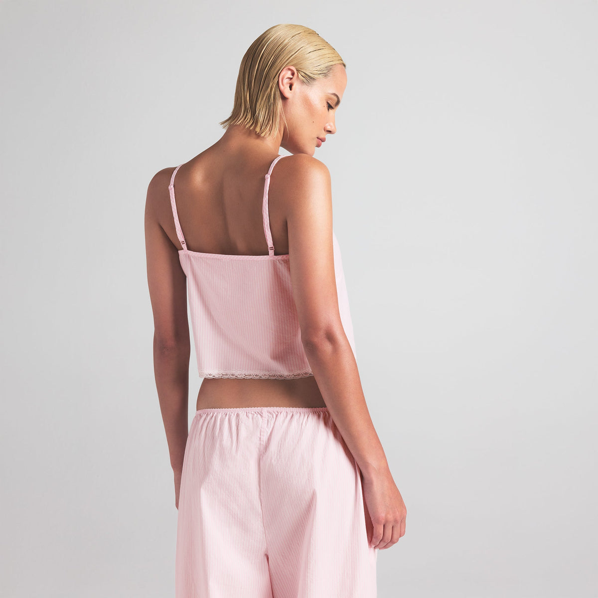 COTTON POPLIN SLEEP CAMI | CHERRY BLOSSOM STRIPE